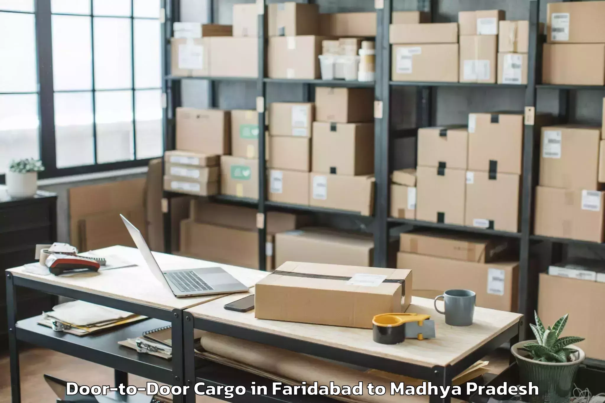 Easy Faridabad to Dhar Door To Door Cargo Booking